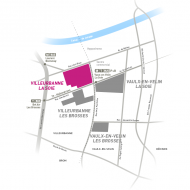 Cartogramme représentant le secteur Villeurbanne La Soie