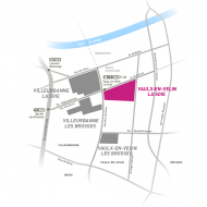 Cartogramme représentant le secteur Vaulx-en-Velin la Soie